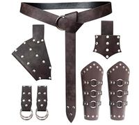 TiGog Costume vichingo per uomo e donna, set di accessori, costume medievale da cavaliere con cintura, spada, bracciale, abbigliamento vichingo, accessori per abbigliamento vintage rinascimentale