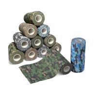 tigratigro 12 Rotoli di bende elastiche autoadesive, garze autoadesive, bende non tessute, nastro sportivo autoadesivo per mani, piedi, braccia (CAMO 12 Rotoli 10cm x4.5m)