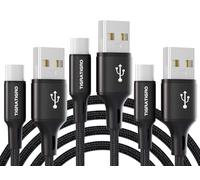 tigratigro Cavo USB C, [2Pezzi 0,5M] Cavo USB Type C QC 2.0 Nylon Ricarica Rapida per iPhone 16/15,iPad Pro Air,Samsung,Redmi,Huawei,Xiaomi,Google,Pixel, PS5, Drone, ecc