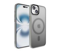 tigratigro Cover Magnetica per iPhone 13 Mini, Compatibile con MagSafe, Custodia Traslucida Opaca Posteriore Sottile Antiurto Protettiva Case, Protezione Antiurto di Grado Militare, Argento