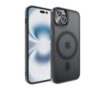 tigratigro Cover Magnetica per iPhone 13 Mini, Compatibile con MagSafe, Custodia Traslucida Opaca Posteriore Sottile Antiurto Protettiva Case, Protezione Antiurto di Grado Militare, Nero