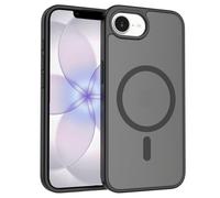 tigratigro Cover Magnetica per iPhone 16e/17e, Compatibile con Mag-Safe, Custodia Traslucida Opaca Posteriore Sottile Protettiva Case, Protezione Antiurto di Grado Militare, Nero