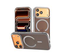 tigratigro Cover Magnetica per iPhone 17 Pro Max, Compatibile con Mag-Safe, Custodia Traslucida Opaca Posteriore Sottile Protettiva Case, Protezione Antiurto di Grado Militare, Grigio