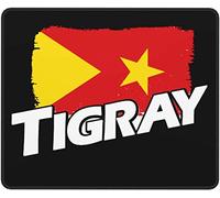 Tigray in My Heart Tigray Inside Me Tigray Flag Tappetino per mouse Tappetino per mouse in pelle antiscivolo 10x12 pollici