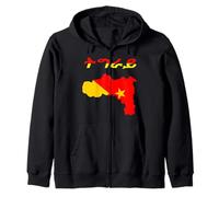 Tigray Map Flag Ethiopia Felpa con Cappuccio