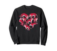Tigre a Forma di Cuore Tigri Felpa