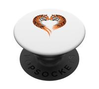 Tigre a Forma di Cuore Tigri PopSockets PopGrip Adesivo