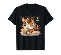 Tigre Addormentata Animale Addormentato Tigre sonn Maglietta