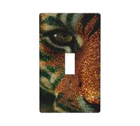 Tigre arancione e verde intricata scintille interruttore della luce copertura decorativa singola levetta 1 banda piastra da parete per cucina fattoria camera da letto bagno decorazione artistica