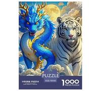 Tigre Bianca 1000 Pezzi Animalei selvatici Puzzle Classico Di Autota IntRattotenimento Creativo Festa Aziendale Regalo Per Adulti E Adolescenti Da 14 Anni E Più 70x50cm/1000pcs