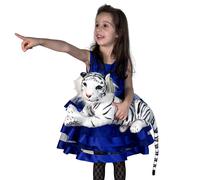 FELINI Peluche Sdraiato 30cm e 50cm Tigre Bianca Marrone Assortiti Soft Plush