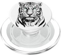 Tigre Bianca Animale Selvatico Grande Felino Occhi Blu Ritra PopSockets PopGrip per MagSafe