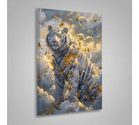 Tigre Bianca Diamond Painting, Diamond Painting Kit CompletoAnimale Pittura Diamante Bambina e Adulti, Diamantini Crystal Art Kit Mosaico, Hobby Creativi Adulti per Decorazione 30x40cm PjY8030 8-L