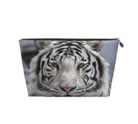 Tigre bianca invernale, Borsa per il trucco Borsa per cosmetici Borsa da toilette da viaggio portatile Borsa da toilette