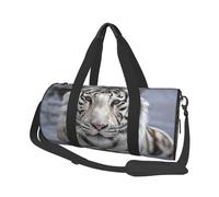 Tigre bianca invernale, Borsone da viaggio di grande capacità Borsa rotonda Borsa da viaggio sportiva Borsa da viaggio Borsa da fitness