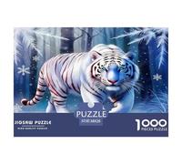 Tigre Bianca Jigsaw Puzzle 1000 Pezzi Per Adulti Giochi Edugattoivi Puzzle Regali Per Gli Uomini Cartone Riciclato Al 100% Puzzle Decorativo 38x26cm/1000pcs