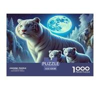 Tigre Bianca Jigsaw Puzzle 1000 Pezzi Per Adulti Puzzle Gioco Per Adulti E Bambini Età 9 Anni + Cartone Riciclato Al 100% Home Decorazione 52x38cm/1000pcs