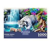 Tigre Bianca Jigsaw Puzzle 1000 Pezzi Per Adulti Puzzle Gioco Regali Per Gli Uomini Cartone Riciclato Al 100% Puzzle Decorativo 38x26cm/1000pcs
