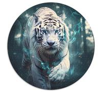 Tigre Bianca Puzzle 1000Pcs Arte fantasy con bestie mitiche Decorazione Per La Casa. Rilassamento E Intelligence Per Adulti E Bambini Da 14 Anni 1000pcs (67.5x67.5cm)