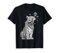 Tigre Bolle Disegno Motivo Animale Stampa Fauna Selvatica Art Tigre Maglietta