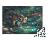 Tigre bosco Puzzle 1000 Pezzi In Tigre giungla Resistente E Durevole, Un Busta Di Puzzle A Rompicapo Per Enigma Per Il Relax Mentale, Ideale Per Vacanza Relax, Puzzle 5