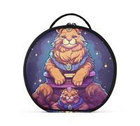 Tigre Carina In Stile Doodle Trucco Astuccio da Toilette Borse Rotondo Toeletta Scatola Cosmetica Borsa Creativo con Divisori Regolabili per Donna