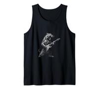 Tigre Che Suona la Chitarra Rock And Roll Rock Star Uomo Donna Bambino Canotta