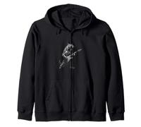 Tigre Che Suona la Chitarra Rock And Roll Rock Star Uomo Donna Bambino Felpa con Cappuccio