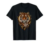 Tigre con schegge Dorate Scure Maglietta