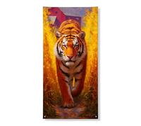 Tigre copertura per porta decorativa, stampa animalier, decorazione per porta d'ingresso, per interni ed esterni, autunno, da appendere, per festival, vacanze, 91 x 182 cm