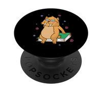 Tigre dai denti a sciabola ama i libri Wildcat PopSockets PopGrip Adesivo