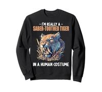 tigre dai denti a sciabola Felpa