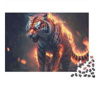 Tigre de fuego mítico Pacchetto Puzzle Da 1000 Pezzi in Carta Ecologica Per Appassionati Anziani, Puzzle Antistress, Attività Di Viaggio, Regalo Di Natale Popolare Per Anziani 70x50cm/1000pcs