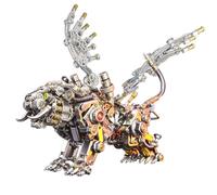 Tigre del Bengala con ali meccaniche 3D Kit di puzzle in metallo fai da te Modello di assemblaggio Steampunk Fantasy Creatura Decor impegnativo Costruire per adulti Display