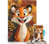 Tigre della giungla giocosa Puzzle da 1000 pezzi per adulti Giocattoli Giochi Educativi Antistress con pezzi completamente interconnessi di forma casuale 38x26cm