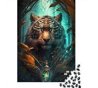 Tigre della Giungla Puzzle 1000 Pezzi Carta per Adulti Foresta Misteriosa Gioco di Puzzle 1000 Pezzi Relax Casa Regalo 52x38cm/1000pcs