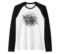 Tigre della Tasmania Maglia con Maniche Raglan