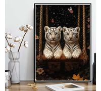 Tigre Diamond Painting Grandi Dimensioni 60x80 cm, Diamond Painting Cielo Stellato Pittura Diamante 5D DIY Strass Ricamo a Punto Croce Artigianale for Adults, Decorazioni Parete, Regalo -ly250826X