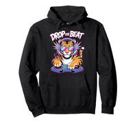 Tigre DJ Drop The Beat Musica Selvaggia Felpa con Cappuccio