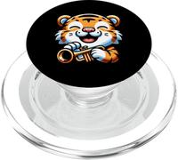 Tigre Felice Che Suona La Tromba PopSockets PopGrip per MagSafe