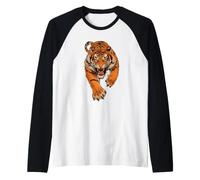 Tigre feroce Maglia con Maniche Raglan