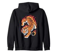 Tigre Fiamme Spirito Selvaggio Felpa con Cappuccio