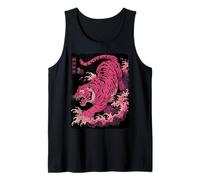 Tigre Giapponese Tattoo Art Vintage feroce Ukiyo-e Tora Canotta