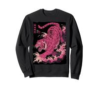 Tigre Giapponese Tattoo Art Vintage feroce Ukiyo-e Tora Felpa