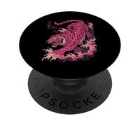 Tigre giapponese Tattoo Art Vintage feroce Ukiyo-e Tora PopSockets PopGrip Adesivo
