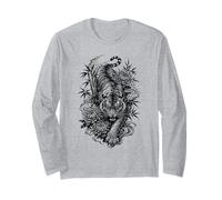 Tigre Giapponese Tradizionale in Stile Irezumi Maglia a Manica
