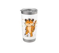 Tigre giocando Calcio grande gatto Bicchiere termico in acciaio inox doppia parete