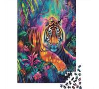 Tigre|Giungla colorata| Puzzle Divertenti Per Tutta La Famiglia 70x50cm/1000pcs Adulti