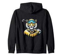 Tigre Golf Potenza Icona Swing Eccellenza Felpa con Cappuccio