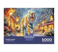 Tigre Infuocata Puzzle da Assemblare in Set Tigre nella Via Incantata Carta Divertimento per la Famiglia Regalo per Calza di Natale 38x26cm/1000pezzi